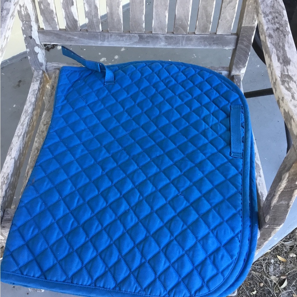 Centaur Blue Quilted English horse Saddle Pad - Picture 5 of 5